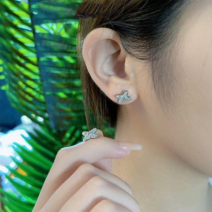 [Azure Tears]JEUX DE SILVER DIAMOND EARRINGS