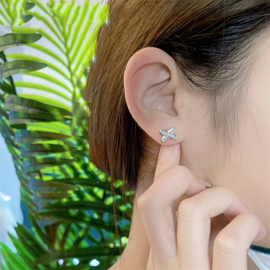 [Azure Tears]JEUX DE SILVER DIAMOND EARRINGS