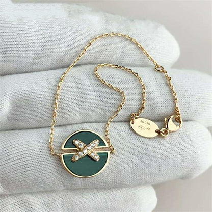 [Azure Tears]JEUX DE BRACELET MALACHITE ROSE GOLD DIAMONDS