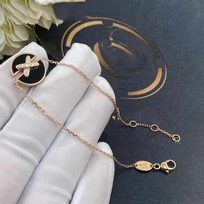 [Azure Tears]JEUX DE BRACELET ONYX ROSE GOLD DIAMOND