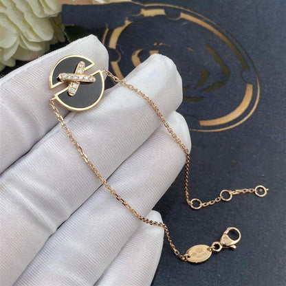 [Azure Tears]JEUX DE BRACELET ONYX ROSE GOLD DIAMOND