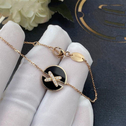 [Azure Tears]JEUX DE BRACELET ONYX ROSE GOLD DIAMOND