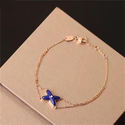 [Azure Tears]Hollow Design Four-Leaf Clover Flower Shape Ring