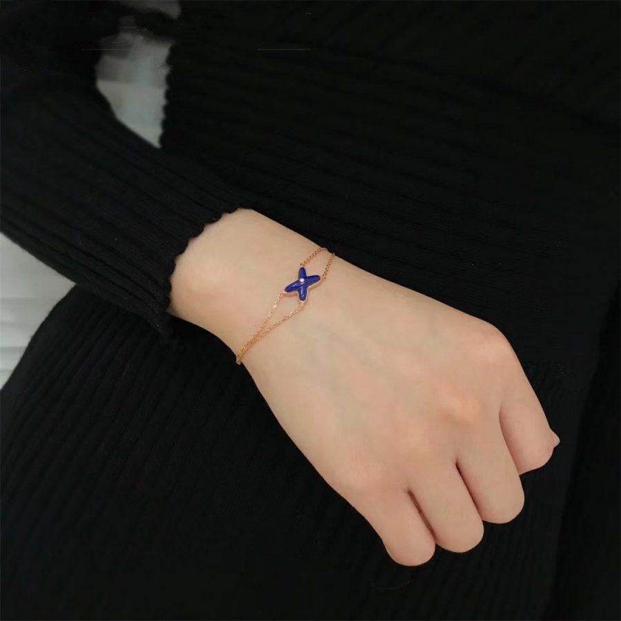 [Azure Tears]Hollow Design Four-Leaf Clover Flower Shape Ring