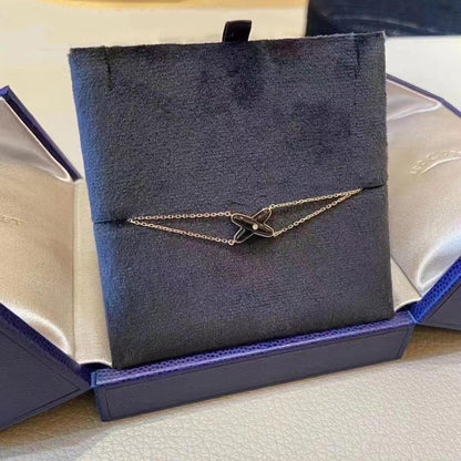 [Azure Tears]JEUX BRACELET ONYX ROSE GOLD 1 DIAMOND