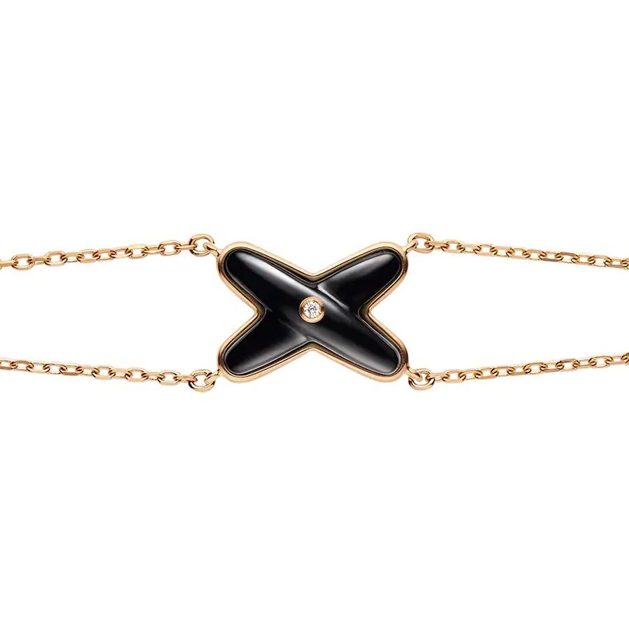 [Azure Tears]JEUX BRACELET ONYX ROSE GOLD 1 DIAMOND