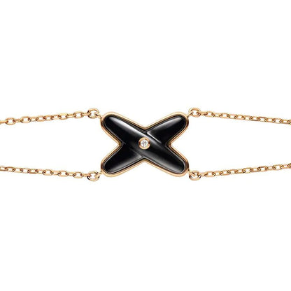 [Azure Tears]JEUX BRACELET ONYX ROSE GOLD 1 DIAMOND