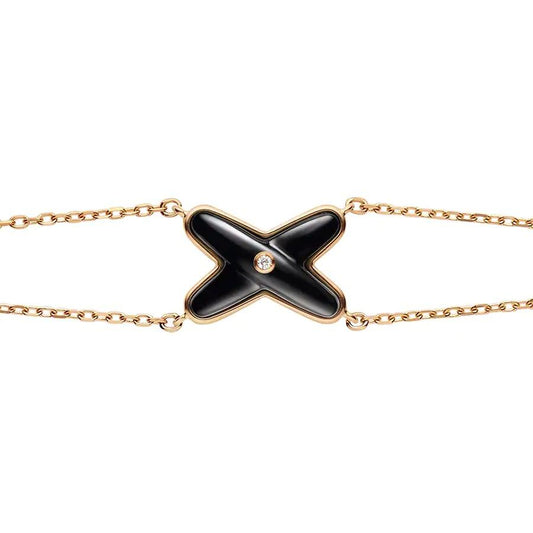 [Azure Tears]JEUX BRACELET ONYX ROSE GOLD 1 DIAMOND