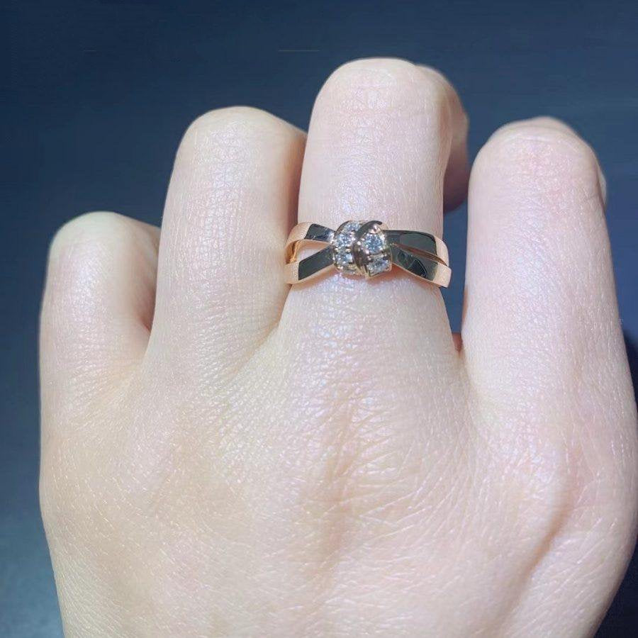[Azure Tears]LIENS RING ROSE GOLD DIAMOND