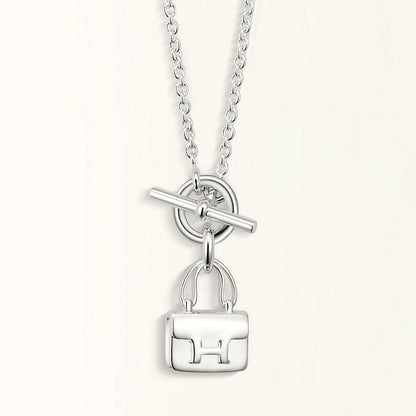[Azure Tears]POP H PEDANT SILVER NECKLACE