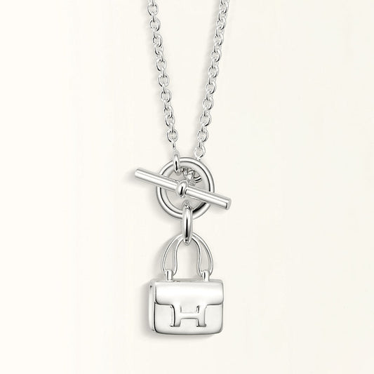 [Azure Tears]POP H PEDANT SILVER NECKLACE