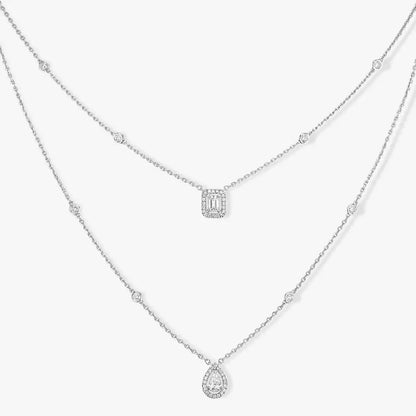 [Azure Tears]MY TWIN 2-ROW DIAMOND NECKLACE