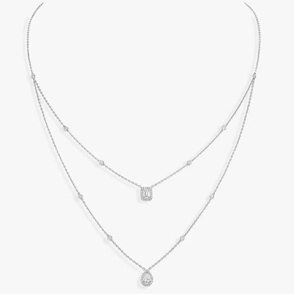 [Azure Tears]MY TWIN 2-ROW DIAMOND NECKLACE