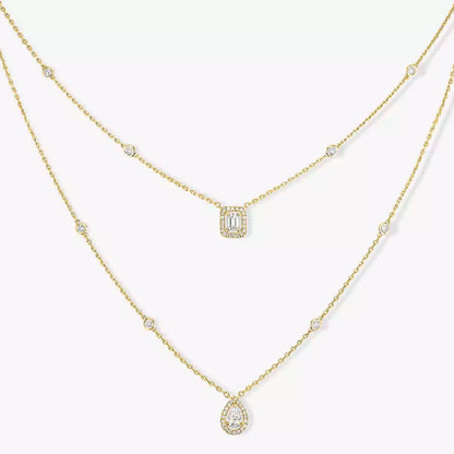 [Azure Tears]MY TWIN 2-ROW DIAMOND NECKLACE