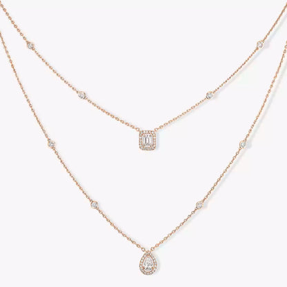 [Azure Tears]MY TWIN 2-ROW DIAMOND NECKLACE