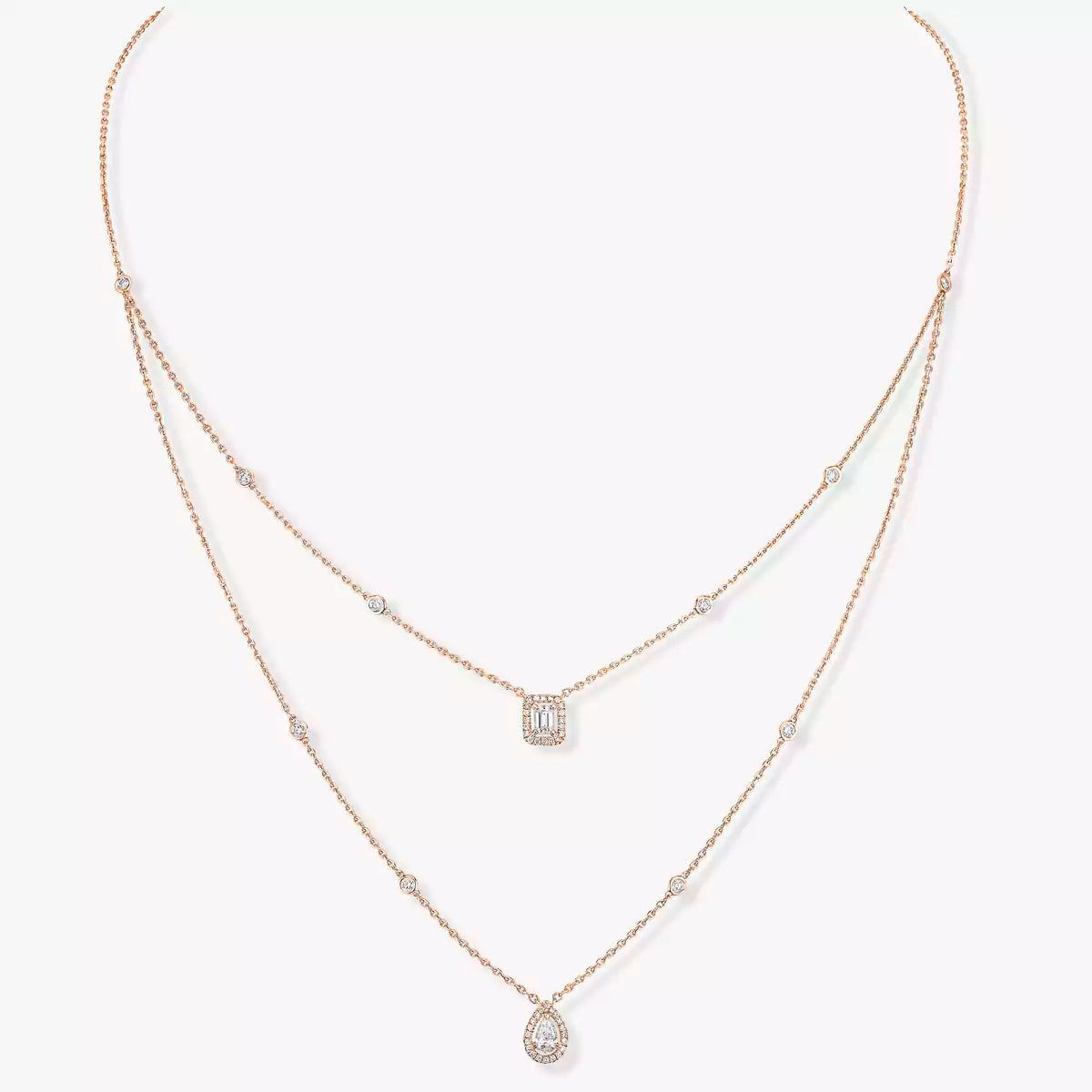 [Azure Tears]MY TWIN 2-ROW DIAMOND NECKLACE