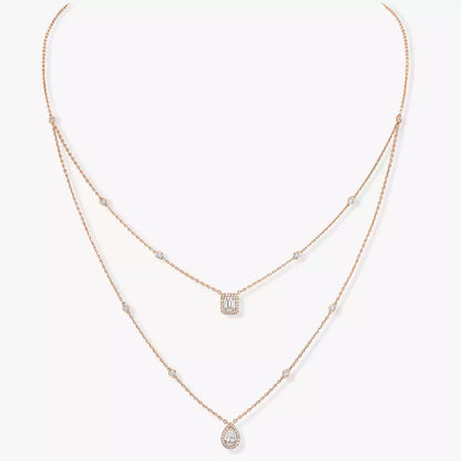 [Azure Tears]MY TWIN 2-ROW DIAMOND NECKLACE