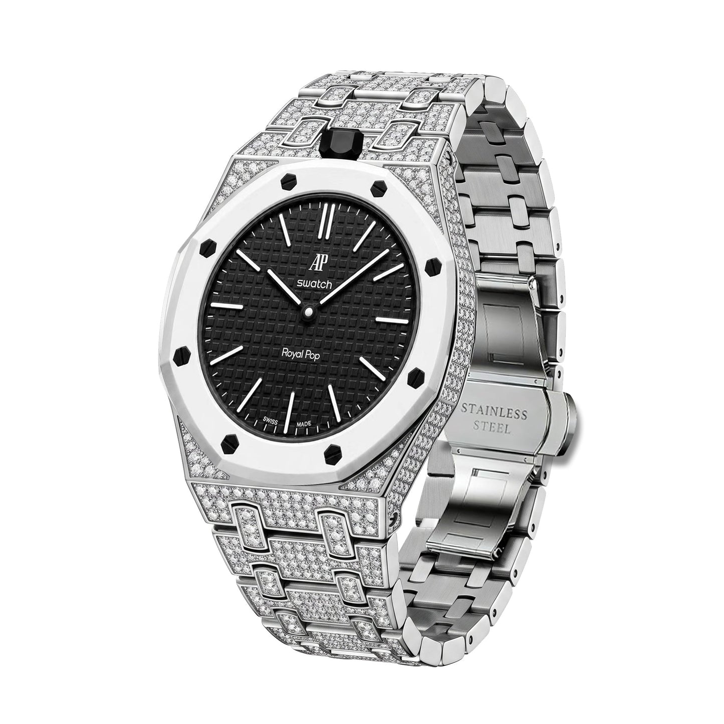 [Azure Tears]Royal Oak Pop Exclusive Bioceramic Case & Bioceramic Strap Full Diamond