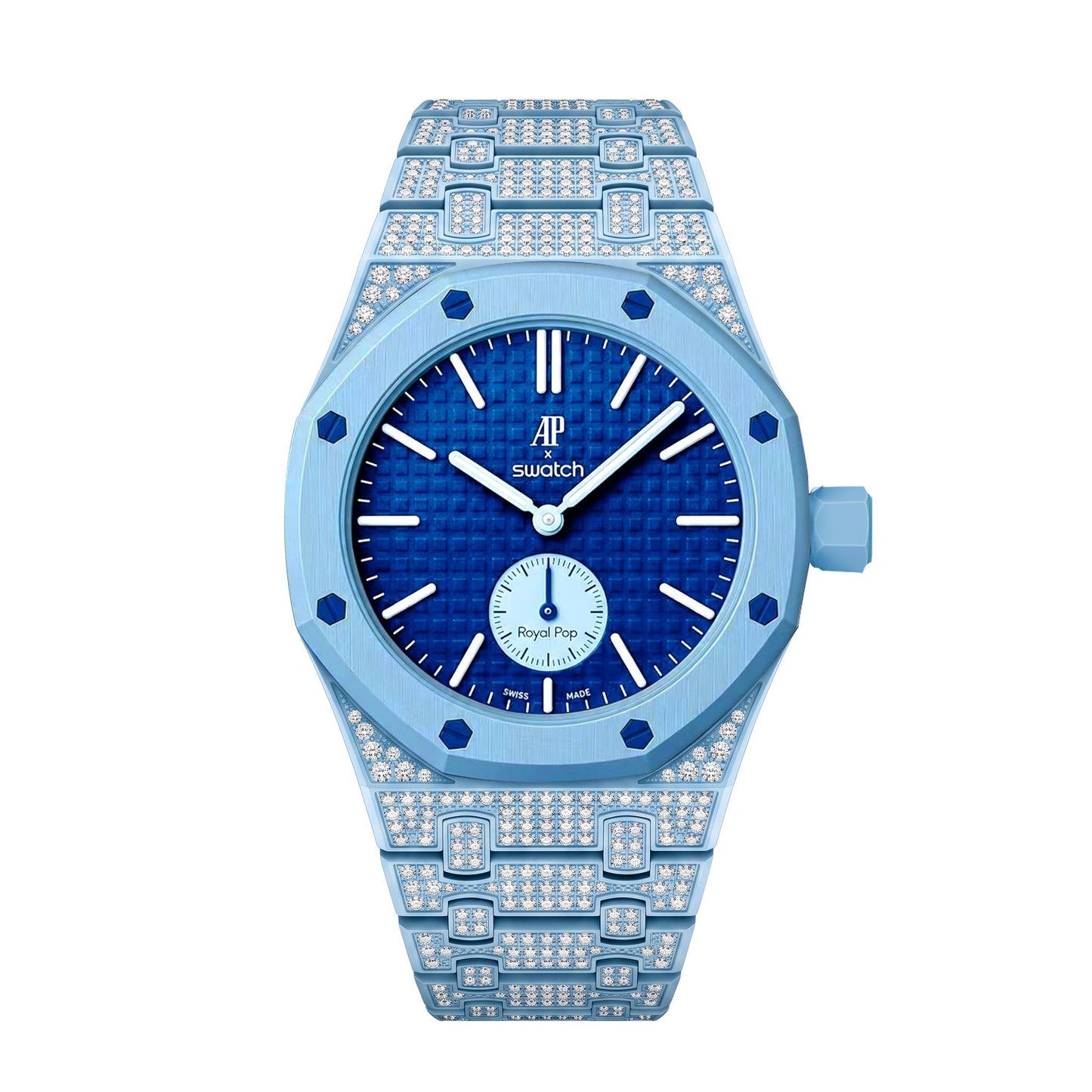 [Azure Tears]Royal Oak Pop Exclusive Bioceramic Case & Bioceramic Strap Full Diamond