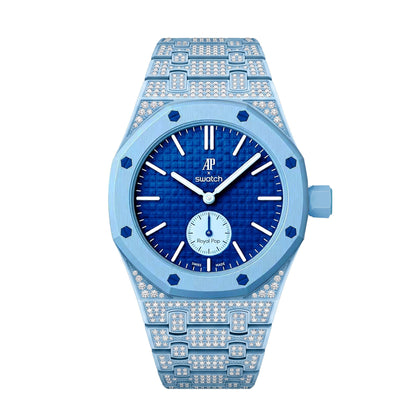 [Azure Tears]Royal Oak Pop Exclusive Bioceramic Case & Bioceramic Strap Full Diamond