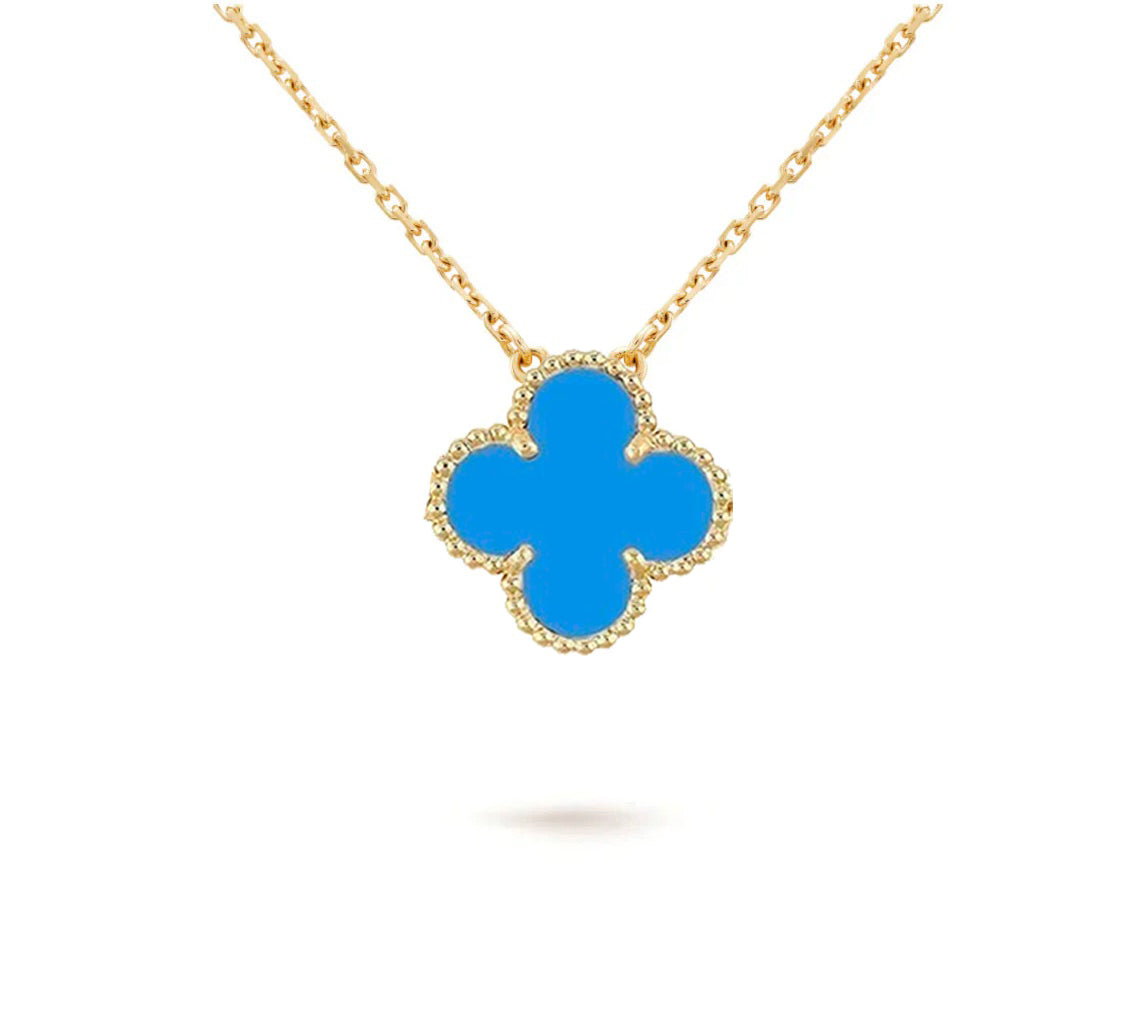 [Azure Tears]15MM CLOVER FLOWER PENDANT NECKLACE COLLECTION