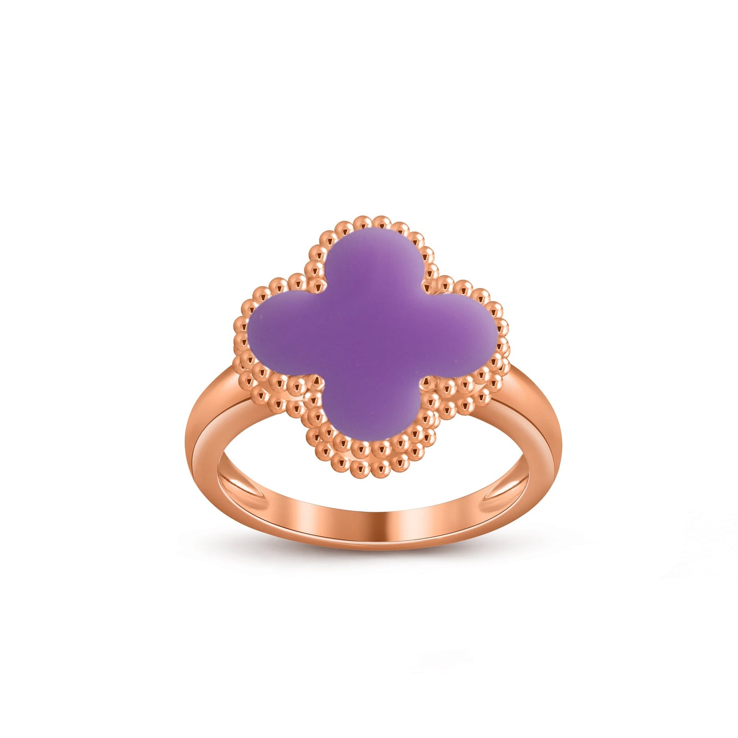 [Azure Tears]LUCKY CLOVER VINTAGE ROSE GOLD RING COLLECTION