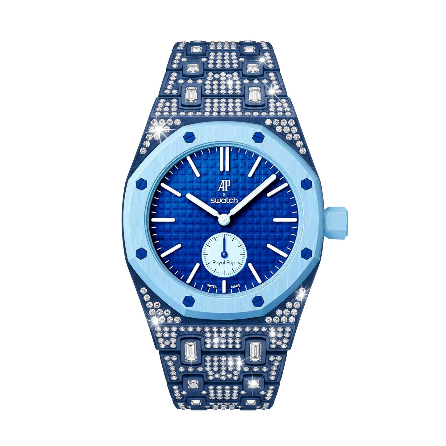 [Azure Tears]Royal Oak Pop Exclusive Bioceramic Case & Bioceramic Strap Full Diamond