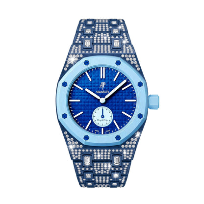 [Azure Tears]Royal Oak Pop Exclusive Bioceramic Case & Bioceramic Strap Full Diamond