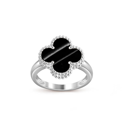 [Azure Tears]LUCKY CLOVER VINTAGE WHITE GOLD RING COLLECTION