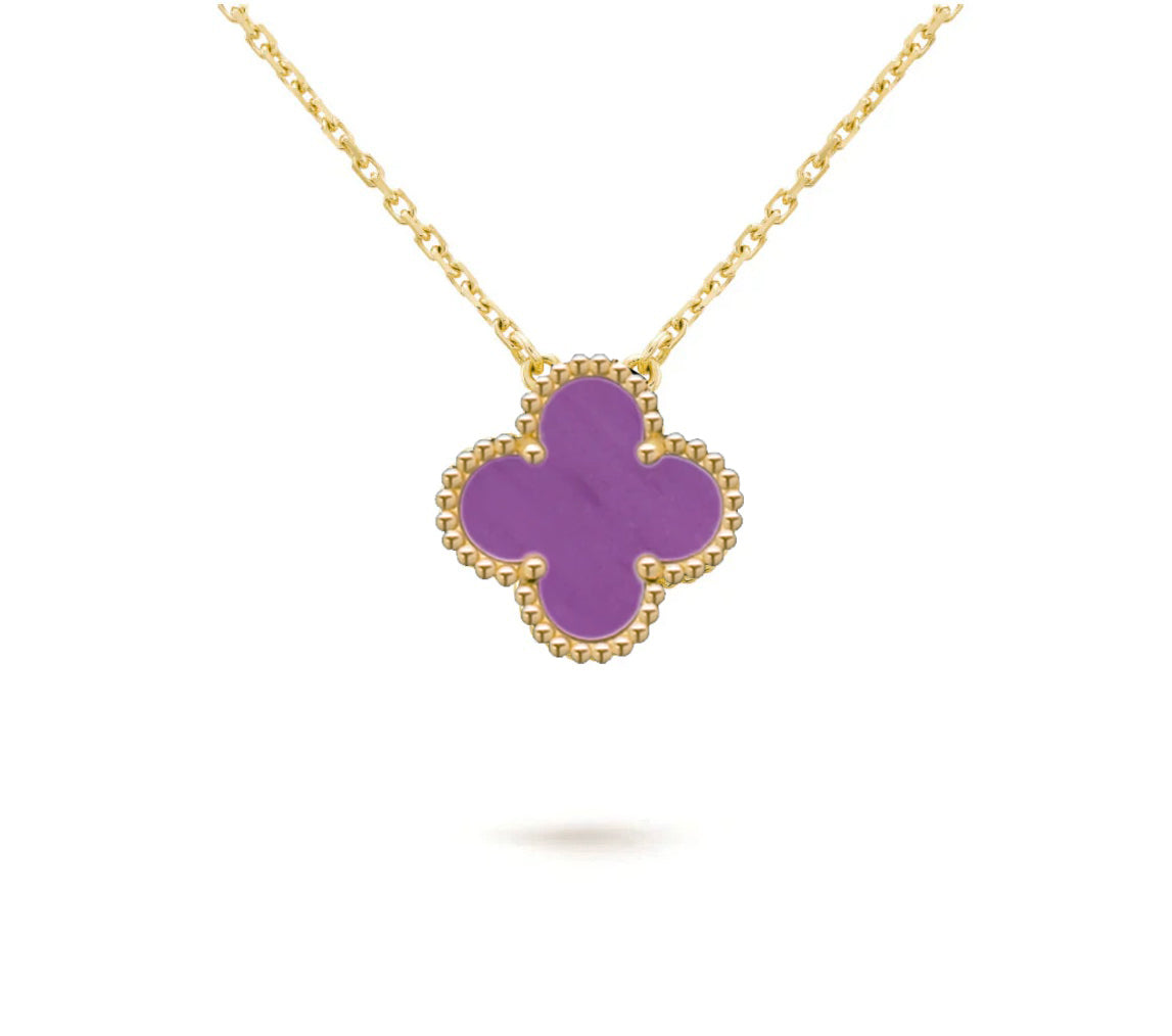 [Azure Tears]15MM CLOVER FLOWER PENDANT NECKLACE COLLECTION