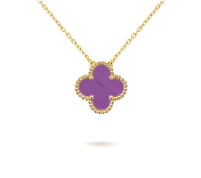 [Azure Tears]15MM CLOVER FLOWER PENDANT NECKLACE COLLECTION