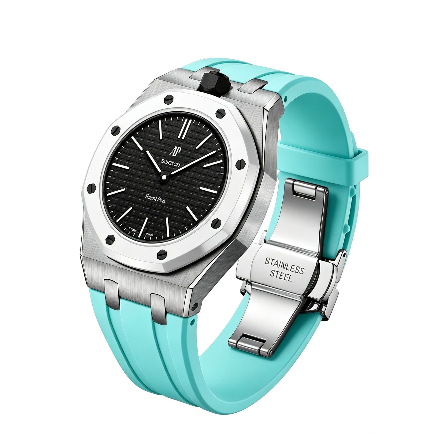 [Azure Tears]Royal Oak Pop Exclusive Steel Case & Silicone Strap With Cradle