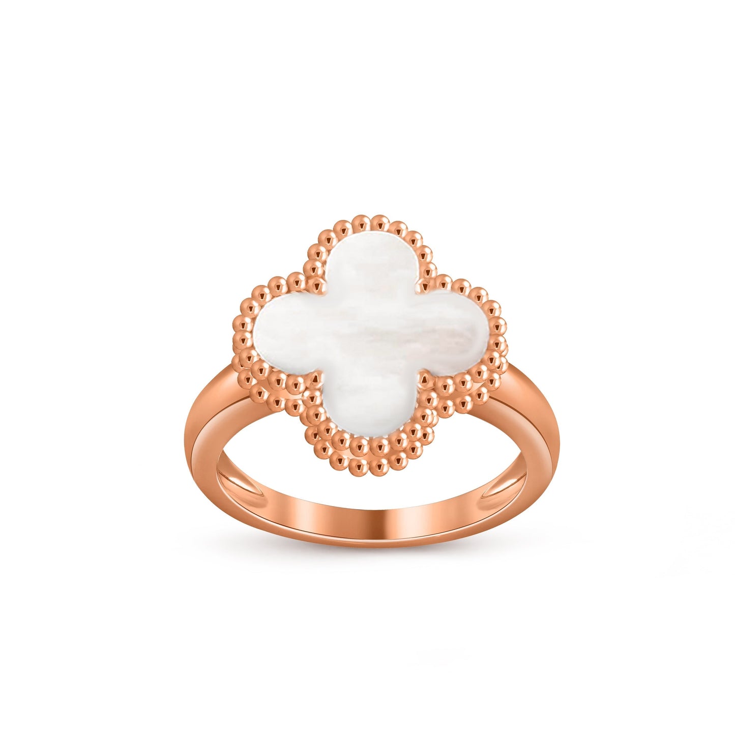 [Azure Tears]LUCKY CLOVER VINTAGE ROSE GOLD RING COLLECTION