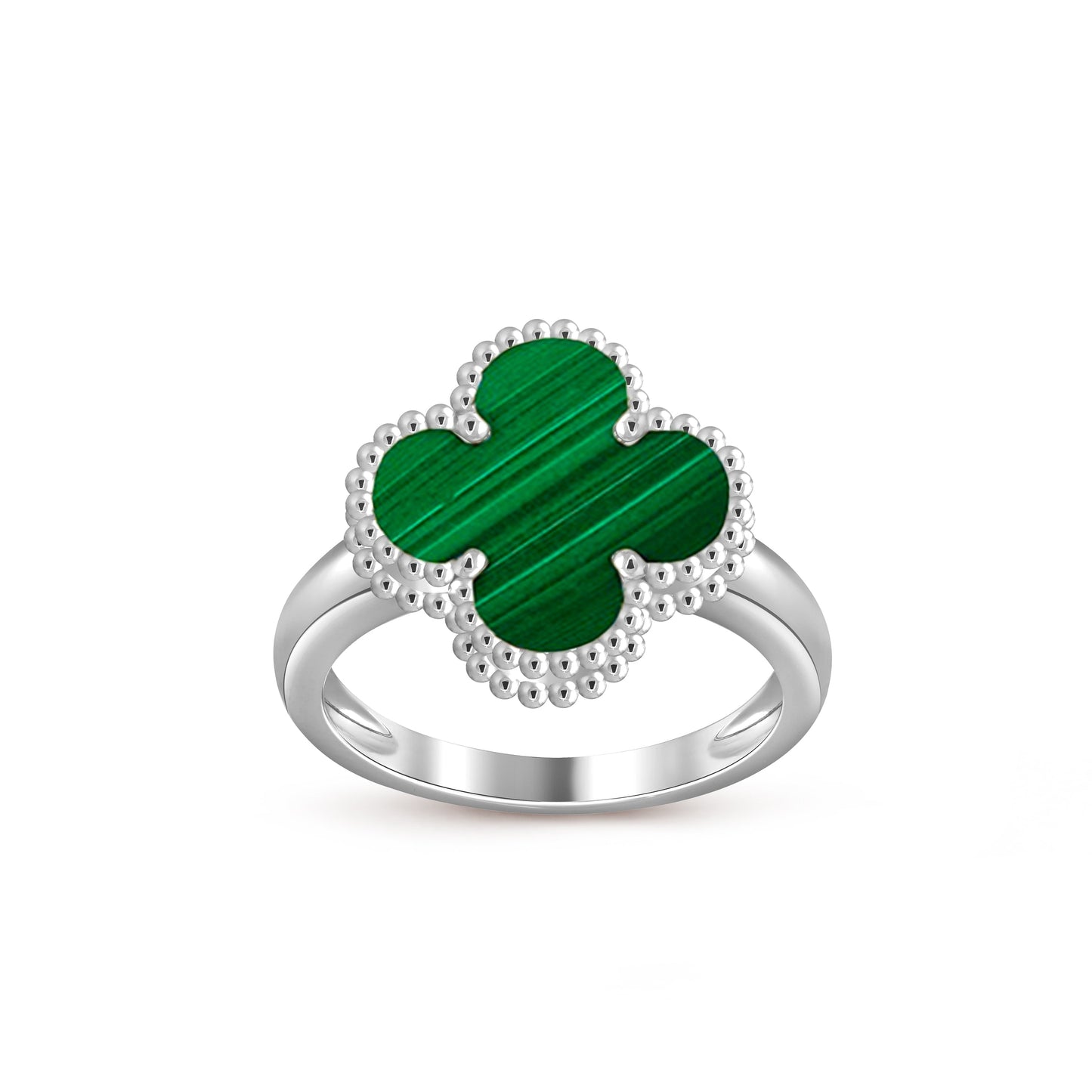 [Azure Tears]LUCKY CLOVER VINTAGE WHITE GOLD RING COLLECTION