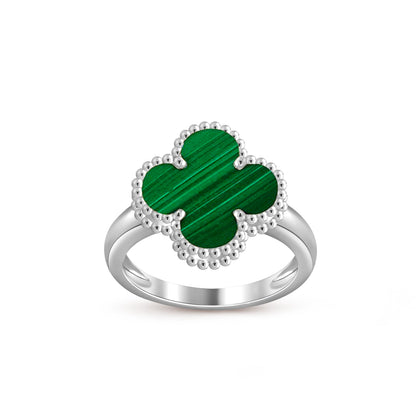 [Azure Tears]LUCKY CLOVER VINTAGE WHITE GOLD RING COLLECTION