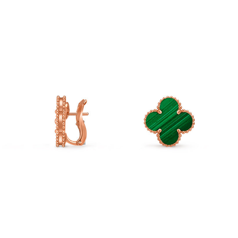 [Azure Tears]15MM CLOVER FLOWER STUD EARRINGS ROSE GOLD COLLECTION