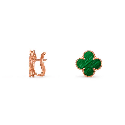 [Azure Tears]15MM CLOVER FLOWER STUD EARRINGS ROSE GOLD COLLECTION