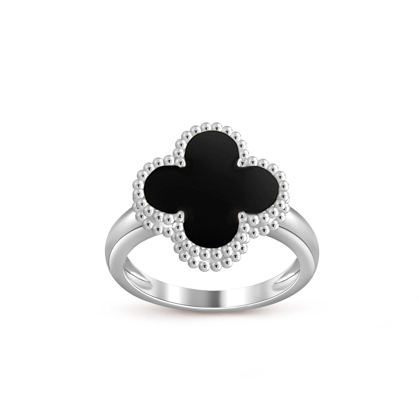 [Azure Tears]LUCKY CLOVER VINTAGE WHITE GOLD RING COLLECTION