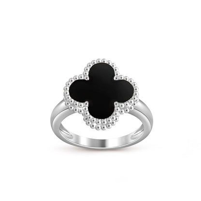 [Azure Tears]LUCKY CLOVER VINTAGE WHITE GOLD RING COLLECTION