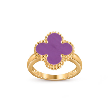 [Azure Tears]LUCKY CLOVER VINTAGE GOLD RING COLLECTION