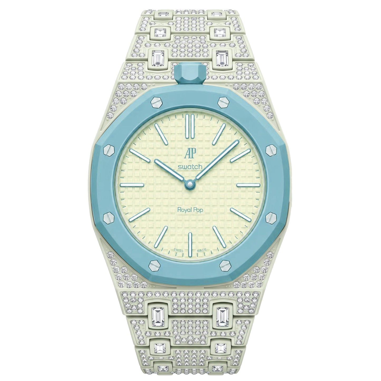[Azure Tears]Royal Oak Pop Exclusive Bioceramic Case & Bioceramic Strap Full Diamond