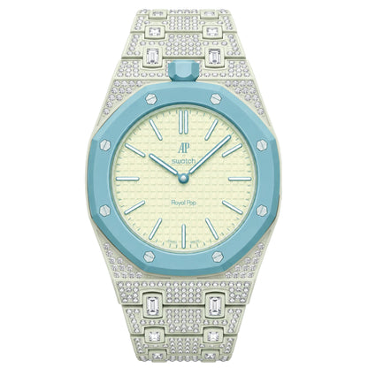 [Azure Tears]Royal Oak Pop Exclusive Bioceramic Case & Bioceramic Strap Full Diamond