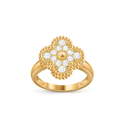 [Azure Tears]LUCKY CLOVER VINTAGE GOLD RING COLLECTION