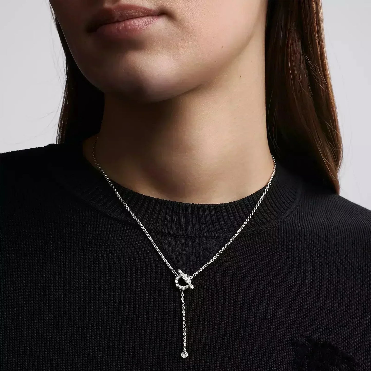 [Azure Tears]FINESSE SILVER DIAMOND NECKLACE