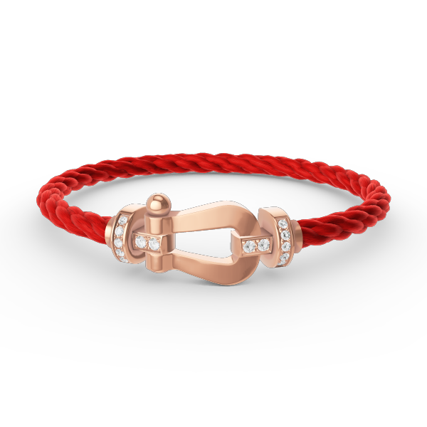 [Azure Tears]FORCE LARGE HORSESHOE HALF DIAMOND BRACELET - ROSE GOLD