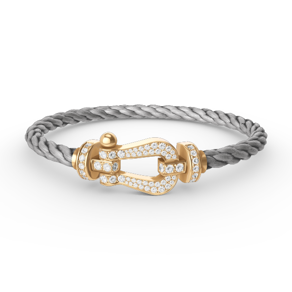 [Azure Tears]FORCE LARGE HORSESHOE FULL DIAMOND BRACELET - GOLD