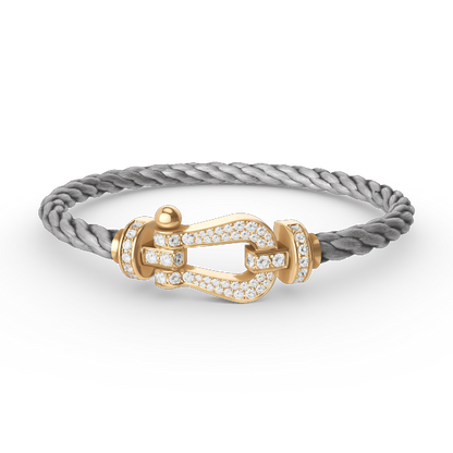 [Azure Tears]FORCE LARGE HORSESHOE FULL DIAMOND BRACELET - GOLD