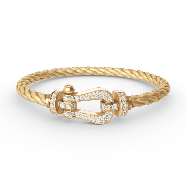 [Azure Tears]FORCE LARGE HORSESHOE FULL DIAMOND BRACELET - GOLD