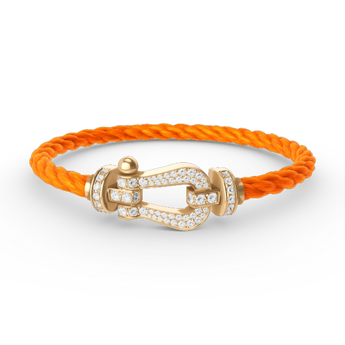 [Azure Tears]FORCE LARGE HORSESHOE FULL DIAMOND BRACELET - GOLD