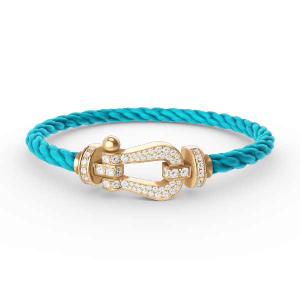 [Azure Tears]FORCE LARGE HORSESHOE FULL DIAMOND BRACELET - GOLD